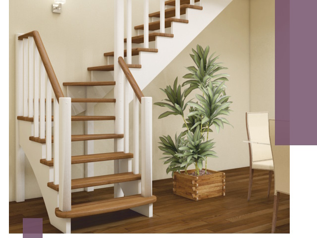 Г-образные лестницы под ключ в Кулебаках — изготовление и монтаж