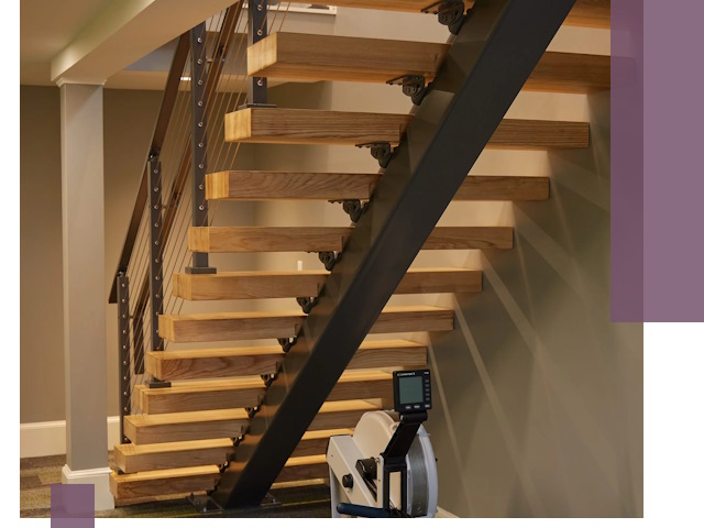 Лестницы на монокосоурах под ключ в Кулебаках - изготовление и монтаж