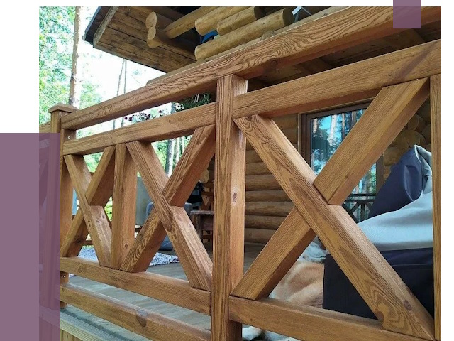 Деревянные перила под ключ в Кулебаках от 7730 руб. 