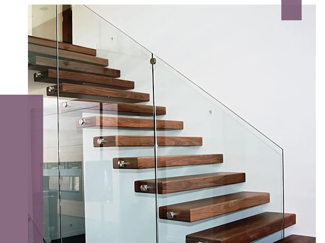 Стеклянные перила для лестницы в Кулебаках от 14944 руб.