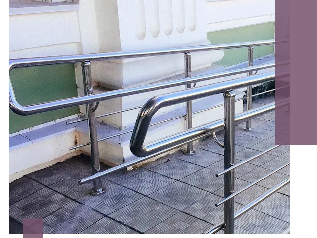 Ограждения пандусов из металла и нержавейки в Кулебаках