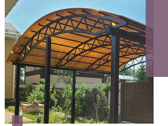 Изготовление навесов под ключ в Кулебаках из качественных материалов