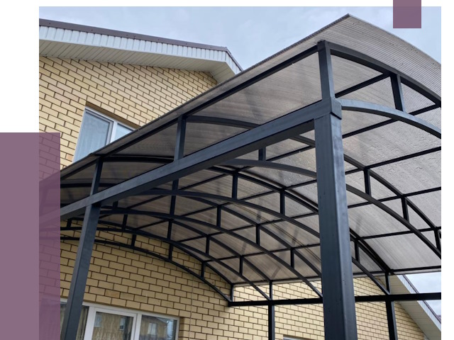 Монтаж козырьков в Кулебаках от 11594 руб. | ПРОЛЁТ-Клб