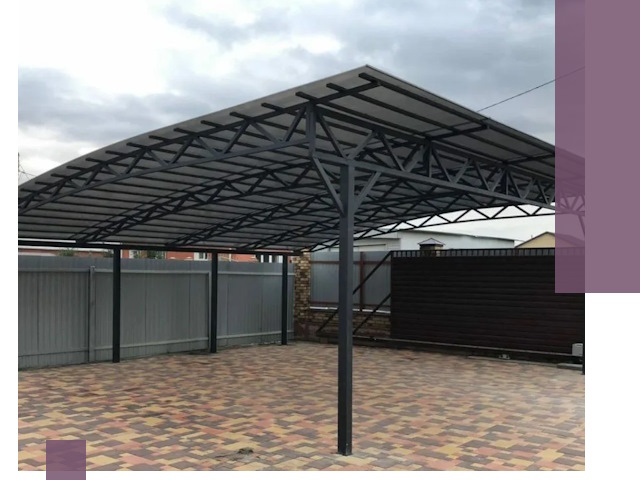 Недорогие навесы под ключ в Кулебаках — изготовление и монтаж