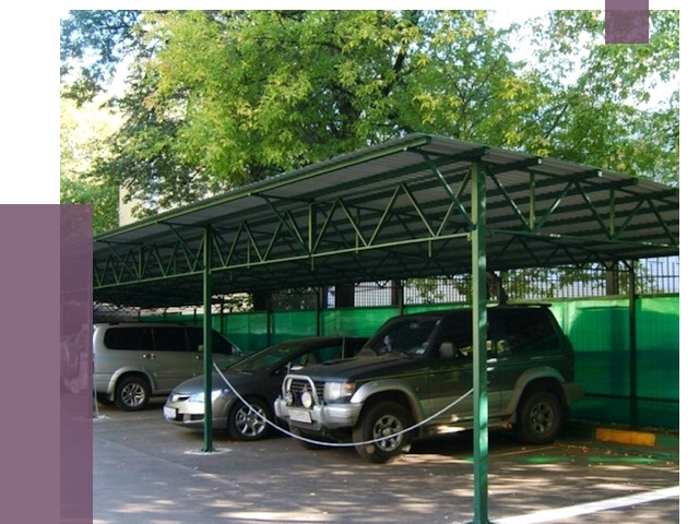 Навесы для парковки в Кулебаках от 80902 руб. заказать | ПРОЛЁТ-Клб