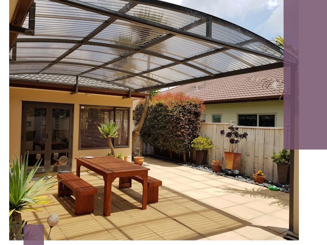 Навесы во двор под ключ в Кулебаках — изготовление и монтаж