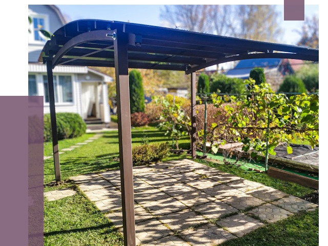 Навесы для дачи в Кулебаках от 12831 руб. под ключ — ПРОЛЁТ-Клб