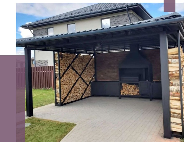 Навесы для барбекю в Кулебаках от 12831 руб. под ключ | ПРОЛЁТ-Клб