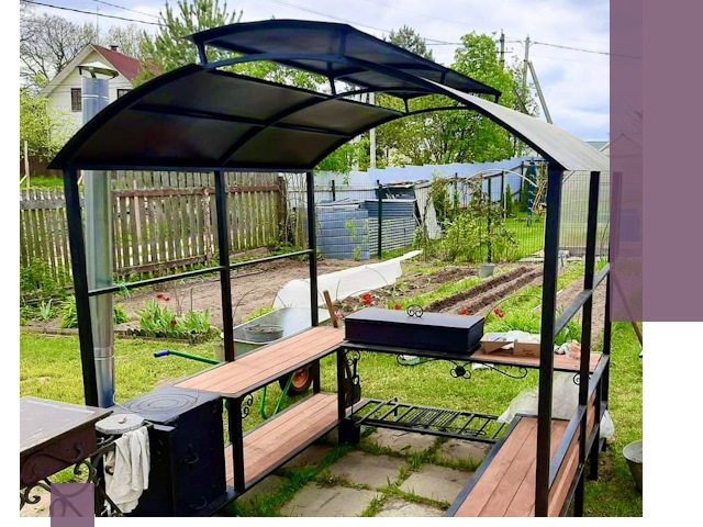 Навесы для барбекю в Кулебаках: изготовление, монтаж и демонтаж