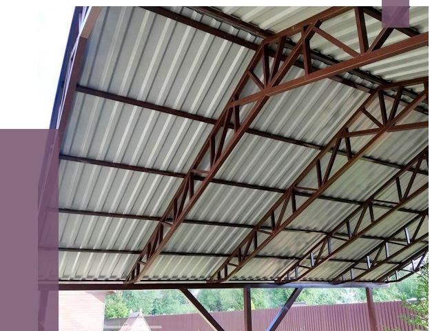 Навесы из профнастила в Кулебаках от 7420 руб. | ПРОЛЁТ-Клб