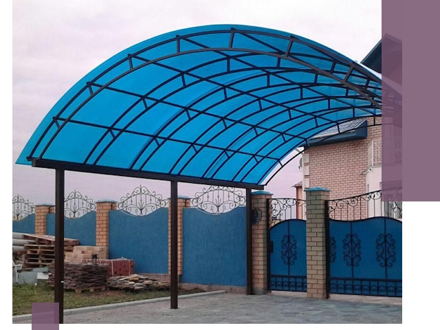 Арочные навесы под ключ в Кулебаках — изготовление и монтаж