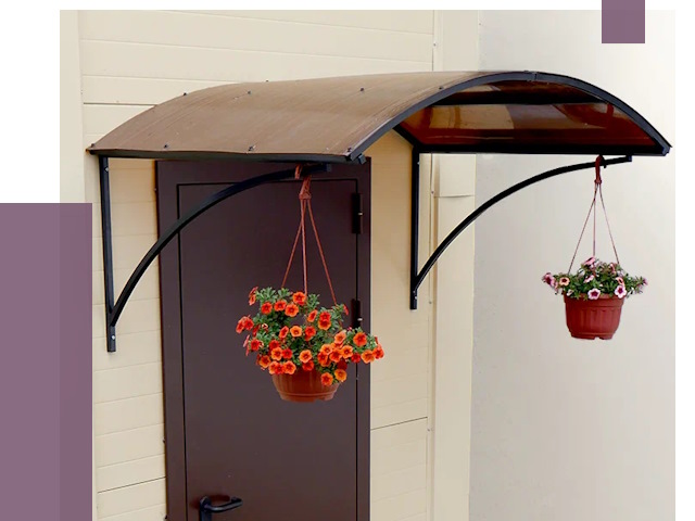 Козырьки над входом в Кулебаках от 14944 руб.  | ПРОЛЁТ-Клб