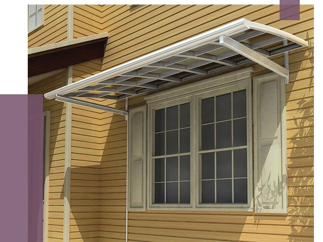 Козырьки над окнами в Кулебаках от 7678 руб. — монтаж, покупки | ПРОЛЁТ-Клб