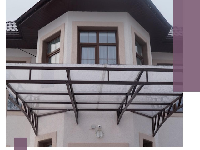 Козырьки из поликарбоната под ключ в Кулебаках