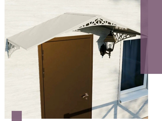 Металлические козырьки на входы и террасы в Кулебаках