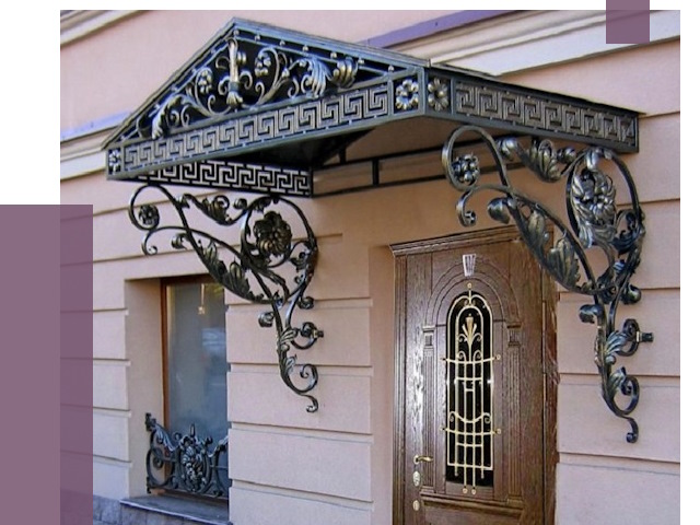 Кованые козырьки в Кулебаках под ключ от 12831 руб. — ПРОЛЁТ
