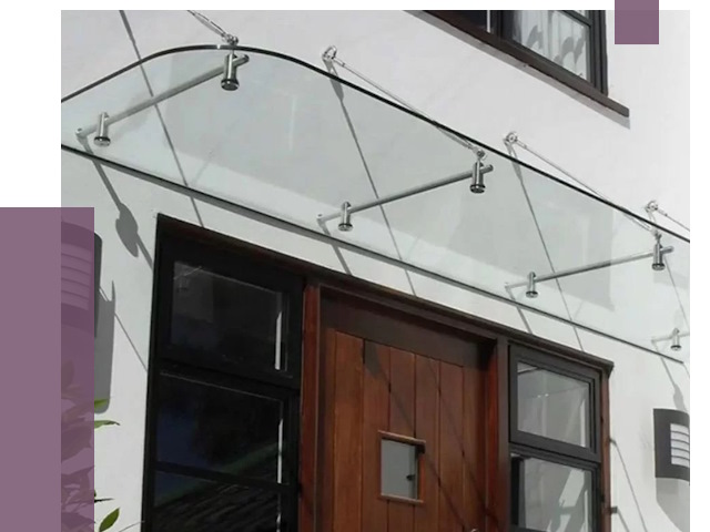 Стеклянные козырьки в Кулебаках от 19066 руб. | ПРОЛЁТ-Клб