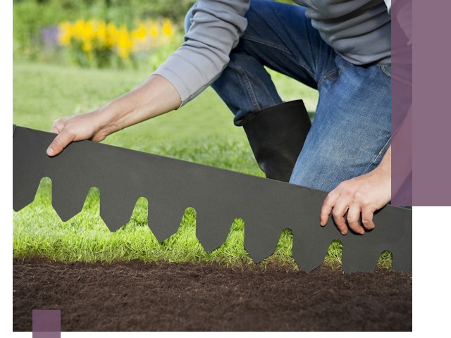 Металлические бордюры для газона в Кулебаках — изготовление и монтаж